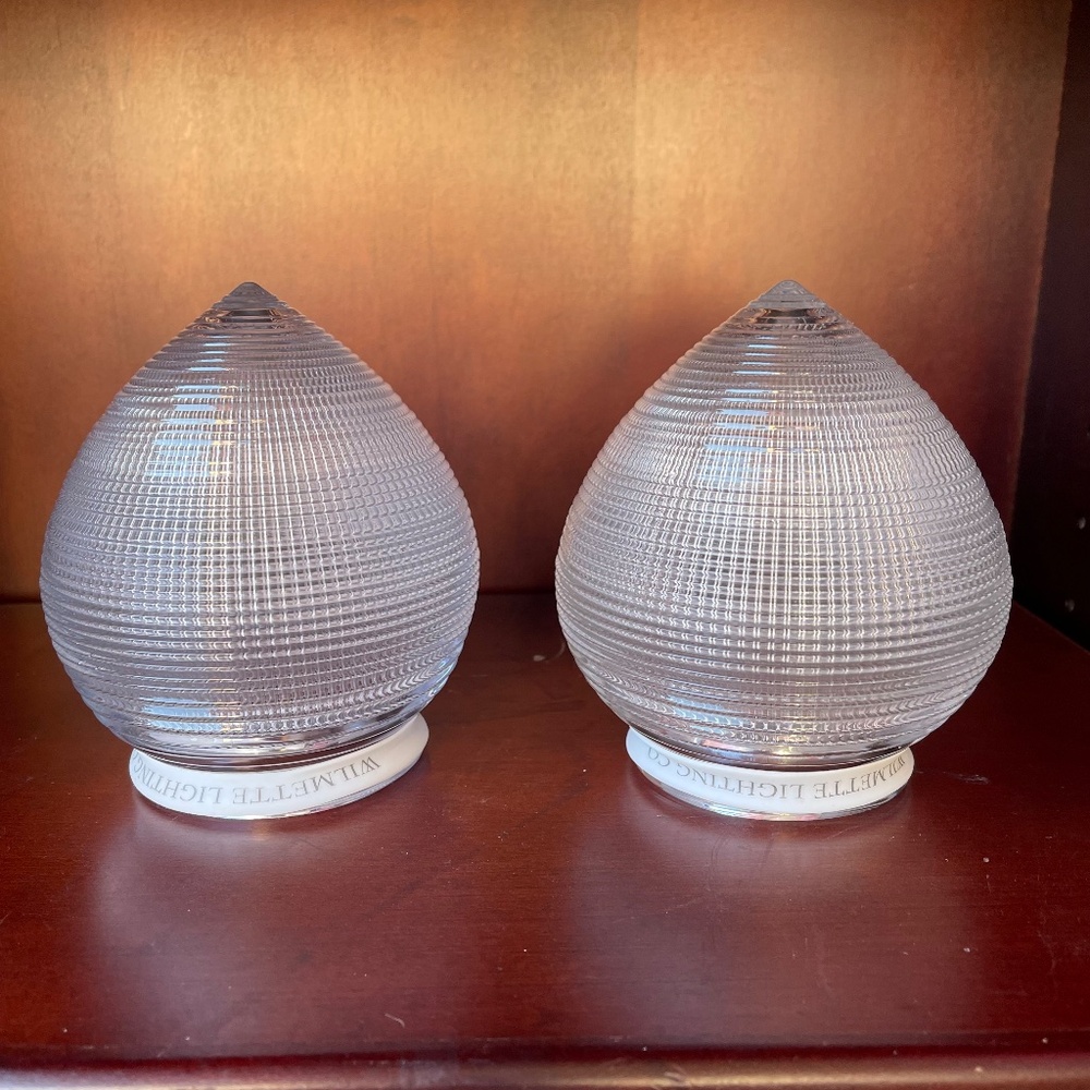 Holophane Acorn Shade Clear Glass Teardrop Light Covers - Picture 5 of 12